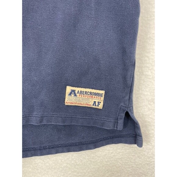 Abercrombie Performance Sweatshirt Men’s Size L Blue Long Sleeve Collar Pullover - Picture 5 of 7